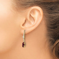 14k 1/2 ct Lab Grown Diamond VS/SI+ G+ & Cr Ruby Earring Jackets