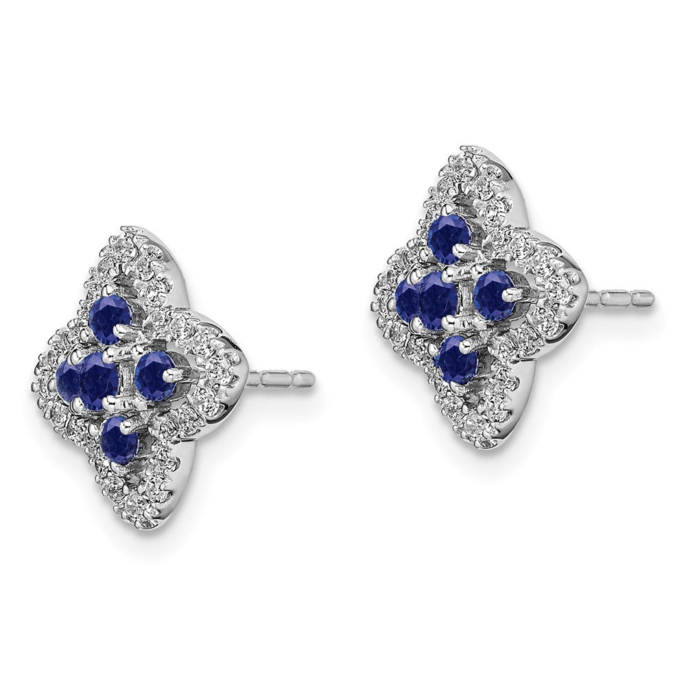14kw 1/3ct Lab Grown Dia VS/SI+ G+ & Cr Sapp Fashion Post Earrings