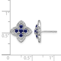 14kw 1/3ct Lab Grown Dia VS/SI+ G+ & Cr Sapp Fashion Post Earrings