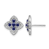 14kw 1/3ct Lab Grown Dia VS/SI+ G+ & Cr Sapp Fashion Post Earrings