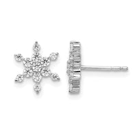 14k White Gold 1/2 ct Lab Grown Diamond VS/SI+ G+ Comp Star Post Earrings