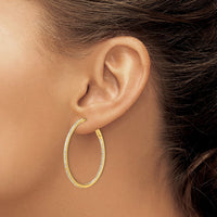 14k 1 ct Lab Grown Diamond VS/SI+ G+ In/Out Hoop Earrings