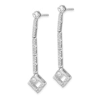 14kw 1/2ct Lab Grown Diamond VS/SI+ G+ Comp Dangle Post Earrings