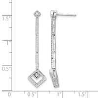 14kw 1/2ct Lab Grown Diamond VS/SI+ G+ Comp Dangle Post Earrings