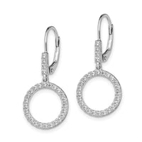 14kw 1/2ct Lab Grown Dia VS/SI+ G+ Comp Circle Leverback Earrings