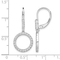 14kw 1/2ct Lab Grown Dia VS/SI+ G+ Comp Circle Leverback Earrings