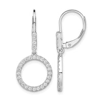 14kw 1/2ct Lab Grown Dia VS/SI+ G+ Comp Circle Leverback Earrings