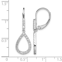 14kw 1/2ct Lab Grown Diamond VS/SI+ G+ Comp Dangle Leverback Earrings