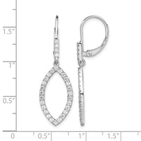 14kw 3/4ct Lab Grown Diamond VS/SI+ G+ Comp Dangle Leverback Earrings