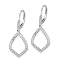 14kw 3/4ct Lab Grown Diamond VS/SI+ G+ Comp Dangle Leverback Earrings