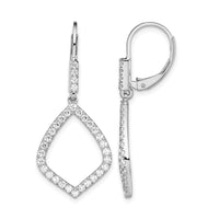 14kw 3/4ct Lab Grown Diamond VS/SI+ G+ Comp Dangle Leverback Earrings