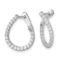 14kw 5/8ct Lab Grown Diamond VS/SI+ G+ Comp Hinged Hoop Earrings