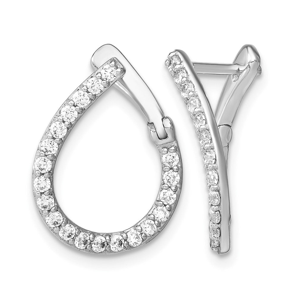 14kw 5/8ct Lab Grown Diamond VS/SI+ G+ Comp Hinged Hoop Earrings