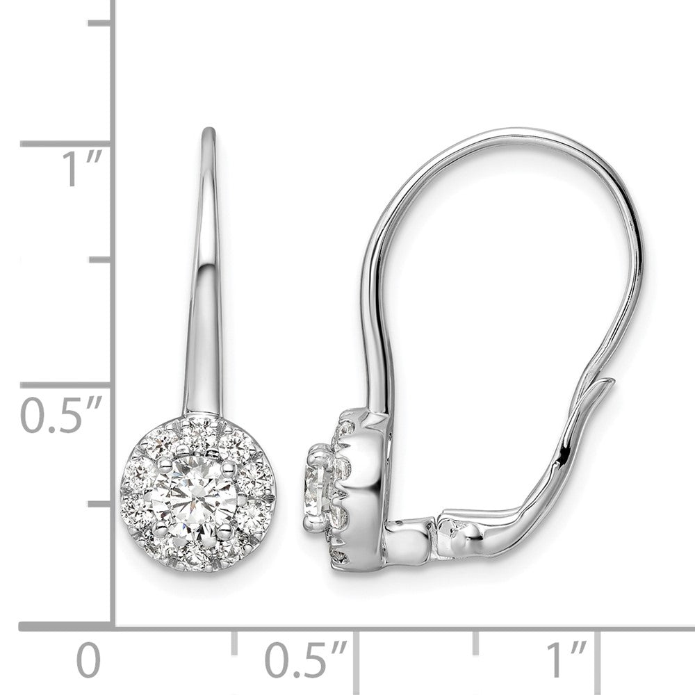 14kw 1 1/2ct Lab Grown Diamond VS/SI+ G+ Comp Drop Leverback Earrings