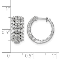 14kw 1ct Lab Grown Diamond VS/SI+ G+ Comp Hinged Hoop Earrings