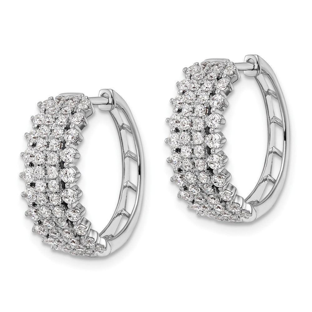 14kw 1 1/2ct Lab Grown Diamond VS/SI+ G+ Comp Hinged Hoop Earrings