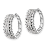 14kw 1 1/2ct Lab Grown Diamond VS/SI+ G+ Comp Hinged Hoop Earrings