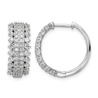 14kw 1 1/2ct Lab Grown Diamond VS/SI+ G+ Comp Hinged Hoop Earrings