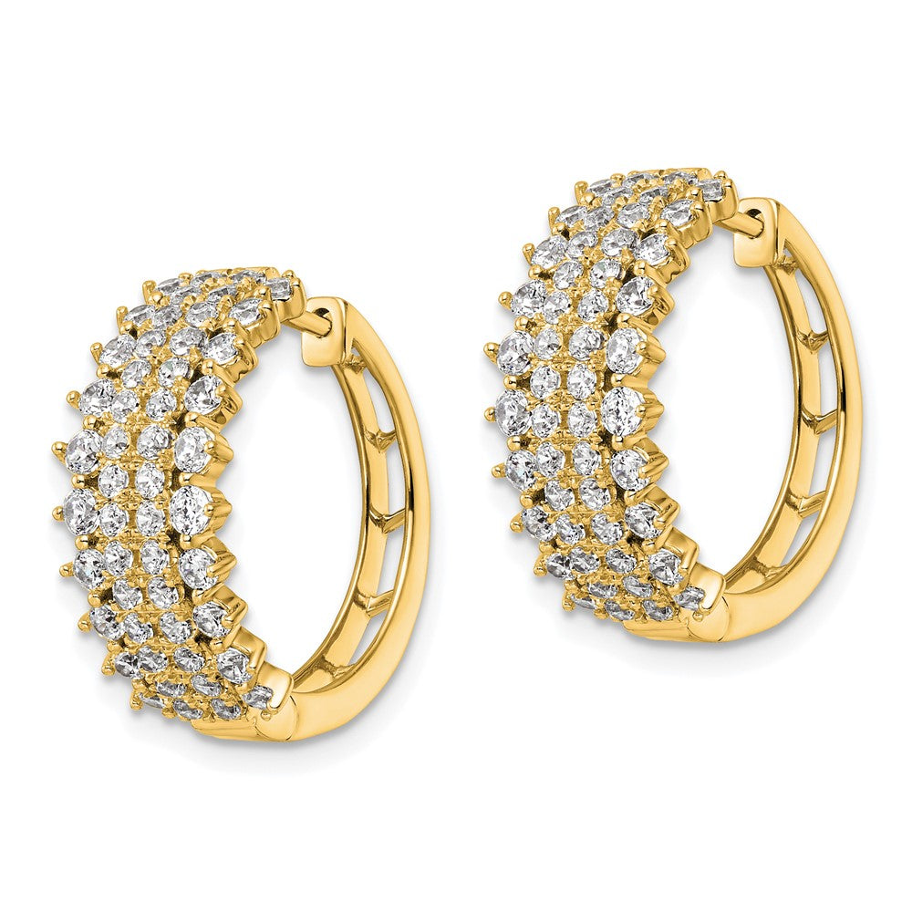 14k 2ct Lab Grown Diamond VS/SI+ G+ Comp Hinged Hoop Earrings