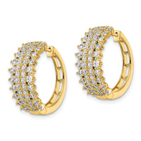 14k 2ct Lab Grown Diamond VS/SI+ G+ Comp Hinged Hoop Earrings