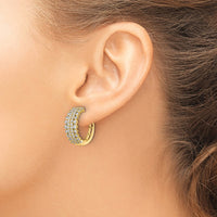 14k 2ct Lab Grown Diamond VS/SI+ G+ Comp Hinged Hoop Earrings