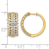 14k 2ct Lab Grown Diamond VS/SI+ G+ Comp Hinged Hoop Earrings