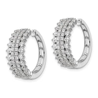 14kw 2 1/2ct Lab Grown Diamond VS/SI+ G+ Comp Hinged Hoop Earrings