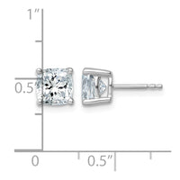 14kw 3ct Cert Lab Grown Dia VS/SI+ G+ Cushion Comp 4 Prong Stud Earrings