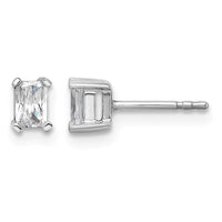 14kw 1/2ct Lab Grown Dia VS/SI+ G+ Radiant Comp 4 Prong Stud Earrings