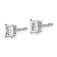 14kw 5/8ct Lab Grown Diamond VS+ F+ Radiant Comp 4 Prong Stud Earrings