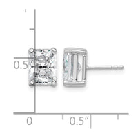 14kw 4ct Cert Lab Grown Dia VS/SI+ G+ Radiant Comp 4 Prong Stud Earrings