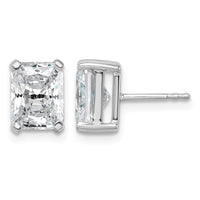 14kw 4ct Cert Lab Grown Dia VS/SI+ G+ Radiant Comp 4 Prong Stud Earrings