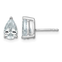14kw 2ct Cert Lab Grown Dia VS/SI+ G+ Comp Pear 3 Prong Stud Earrings