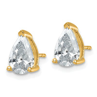 14ky 3ct Lab Grown Diamond VS/SI+ G+ Comp Pear 3 Prong Stud Earrings