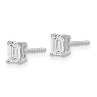 14kw 5/8ct Lab Grown Dia VS/SI+ G+ Emerald Comp 4 Prong Stud Earrings