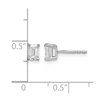 14kw 5/8ct Lab Grown Dia VS/SI+ G+ Emerald Comp 4 Prong Stud Earrings