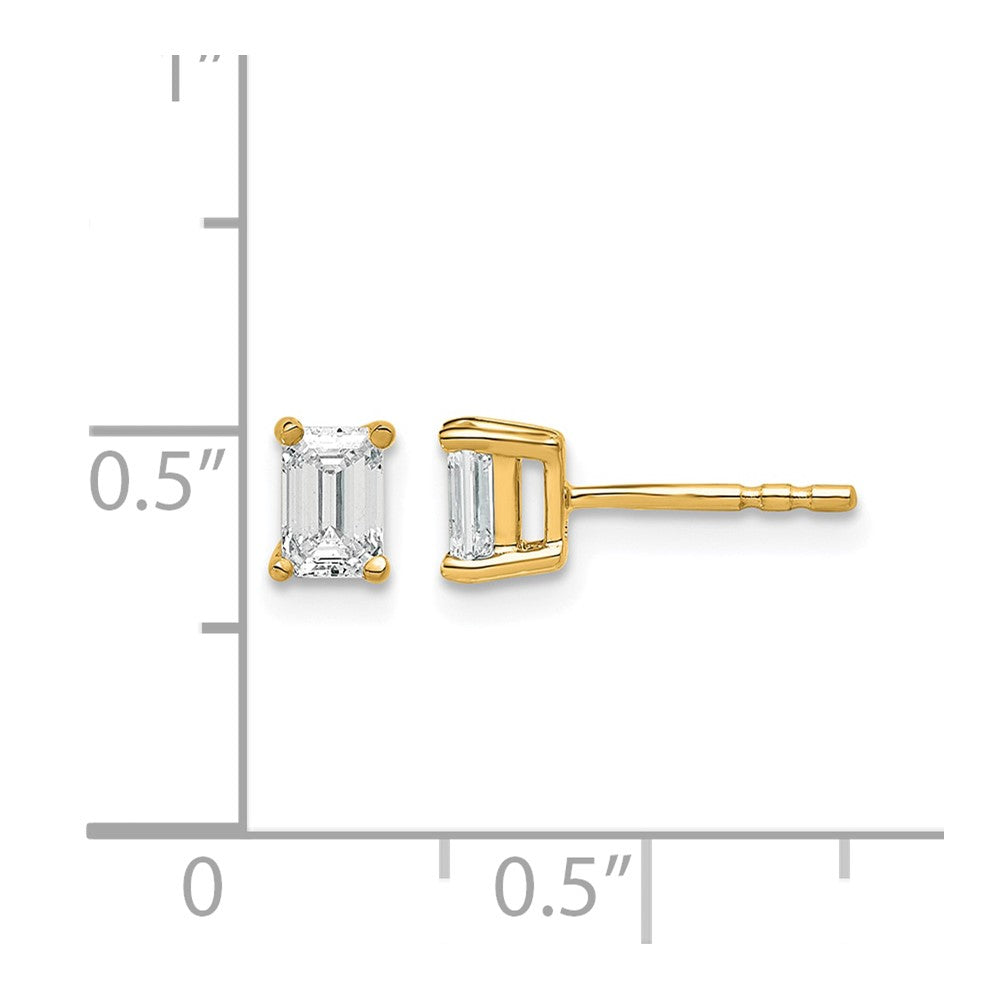 14ky 4.5x3.3mm Emerald Earring Mountings