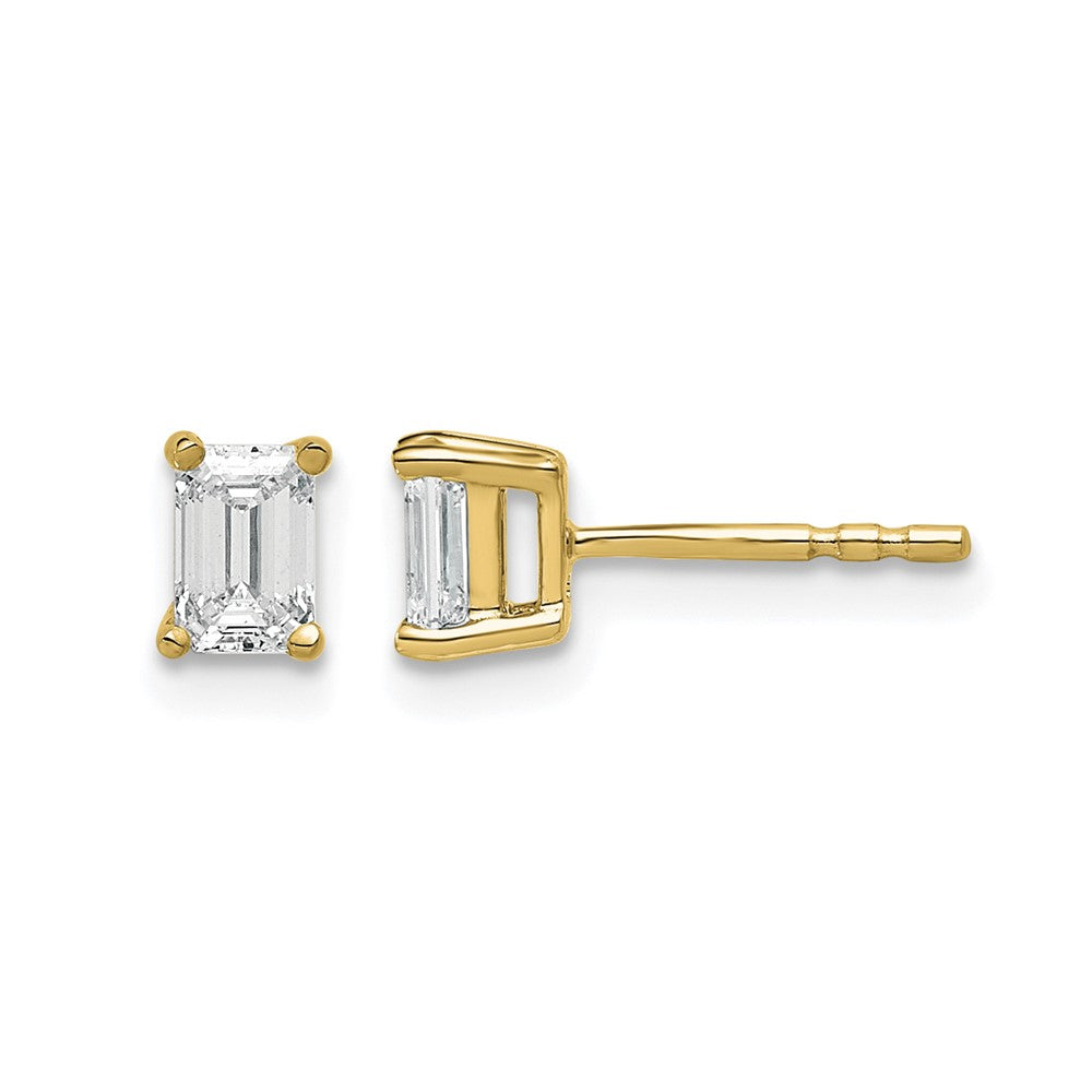 14ky 4.5x3.3mm Emerald Earring Mountings