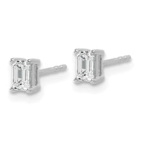 14kw 3/4ct Lab Grown Dia VS/SI+ G+ Emerald Comp 4 Prong Stud Earrings