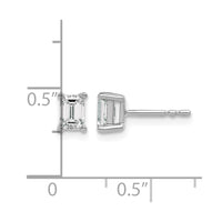 14kw 3/4ct Lab Grown Dia VS/SI+ G+ Emerald Comp 4 Prong Stud Earrings