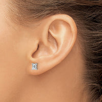 14ky 2ct Lab Grown Diamond VS+ F+ Emerald Comp 4 Prong Stud Earrings