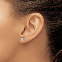 14kw 1/2ct Lab Grown Diamond VS/SI+ G+ Comp Oval 4 Prong Stud Earrings