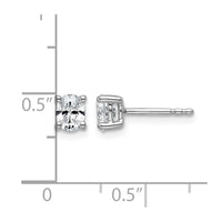 14kw 1/2ct Lab Grown Diamond VS/SI+ G+ Comp Oval 4 Prong Stud Earrings