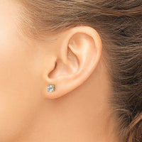 14ky 1/2ct Lab Grown Diamond VS/SI+ G+ Comp Oval 4 Prong Stud Earrings