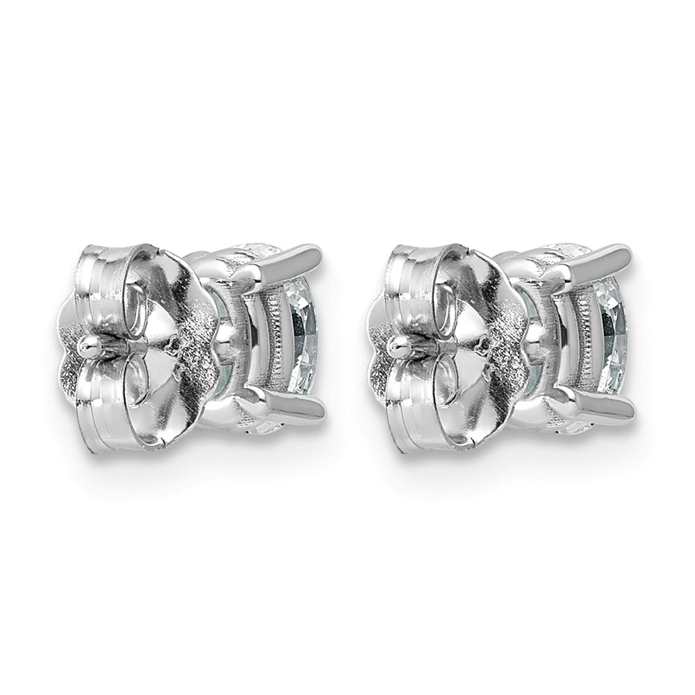 14kw 5/8ct Lab Grown Diamond VS+ F+ Comp Oval 4 Prong Stud Earrings