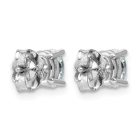 14kw 5/8ct Lab Grown Diamond VS+ F+ Comp Oval 4 Prong Stud Earrings