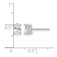 14kw 5/8ct Lab Grown Diamond VS+ F+ Comp Oval 4 Prong Stud Earrings