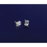 14kw 3ct Cert Lab Grown Diamond VS+ F+ Comp Oval 4 Prong Stud Earrings