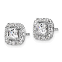 14kw 3/8ct Lab Grown Dia VS/SI+ G+ April Birthstone White Sapphire Earrings