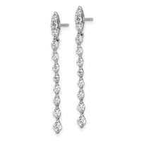 14kw 1ct Lab Grown Diamond VS/SI+ G+ Comp Dangle Post Earrings